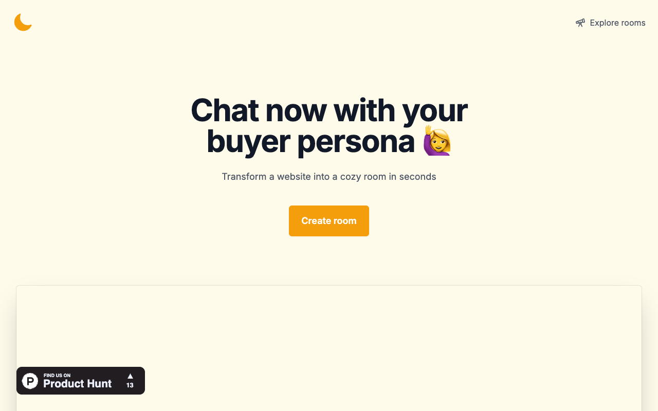 Website rooms - Chat with your buyer persona in their bedroom