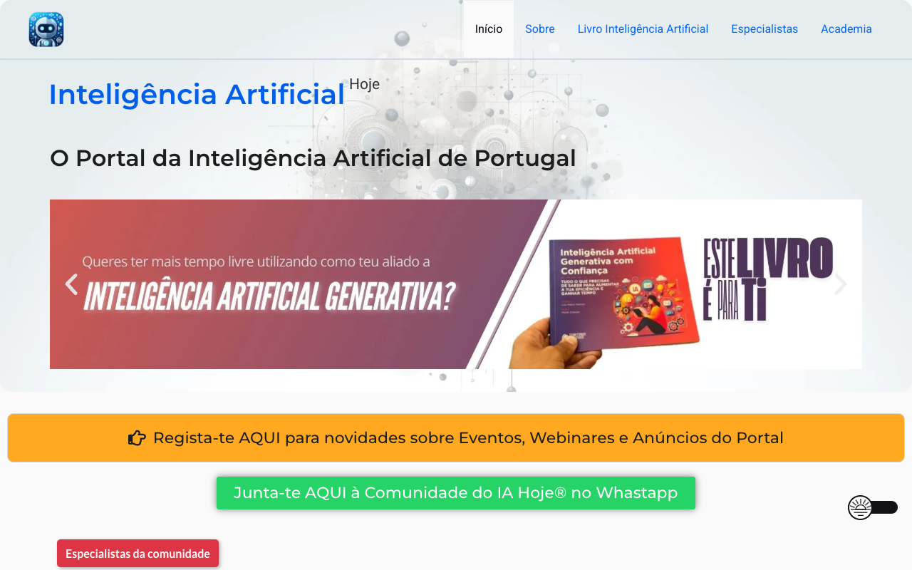 Inteligência Artificial Hoje - Empowering Portugal's AI hub: Tools, Training, and Insights
