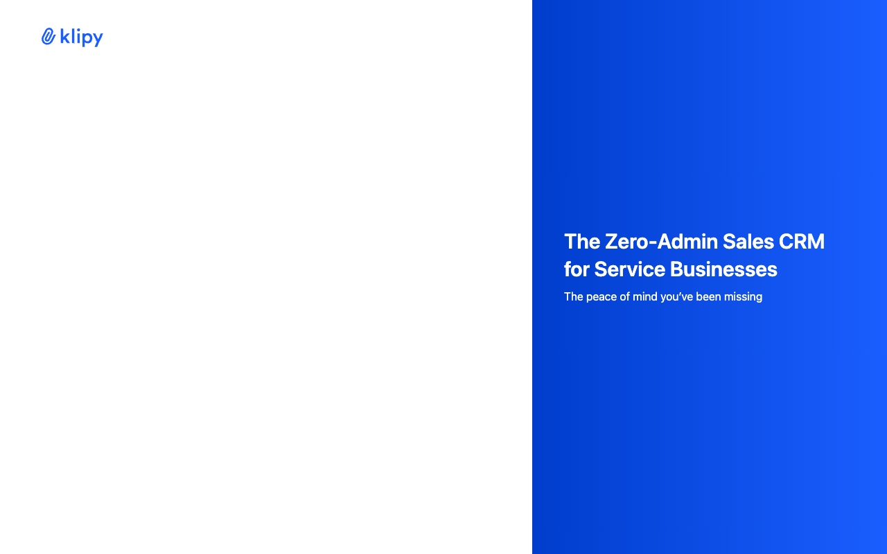 Klipy - AI-powered CRM, from hello to renewal
