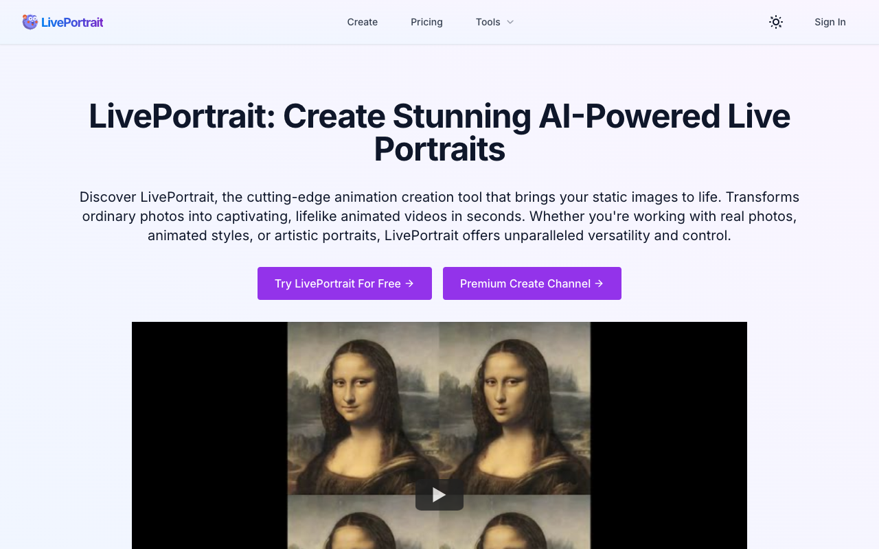 LivePortrait - Animate your static portrait images