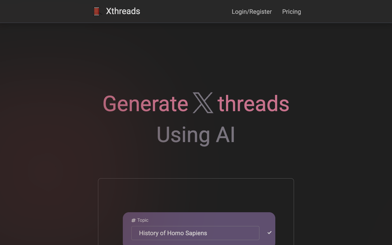Xthreads - Generate Twitter threads using AI