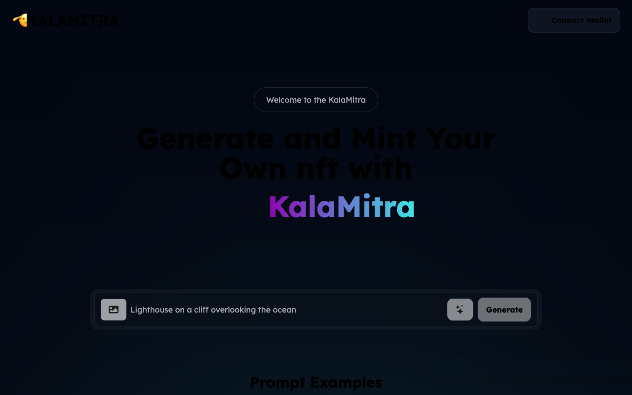 KalaMitra - Create and Mint NFT with AI