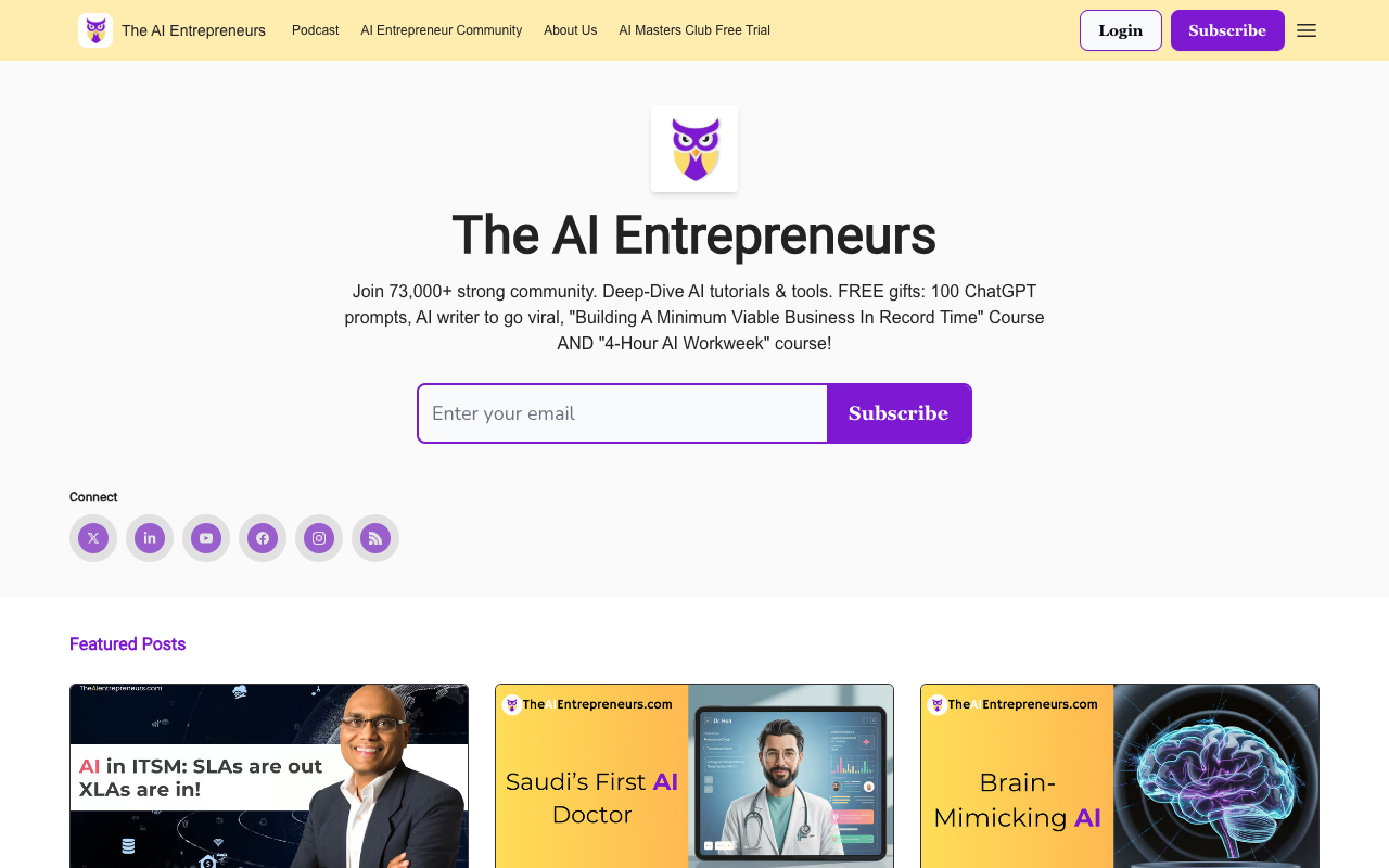 The AI Entrepreneurs - Making AI Easy for 64,000+ Weekly Free Subscribers