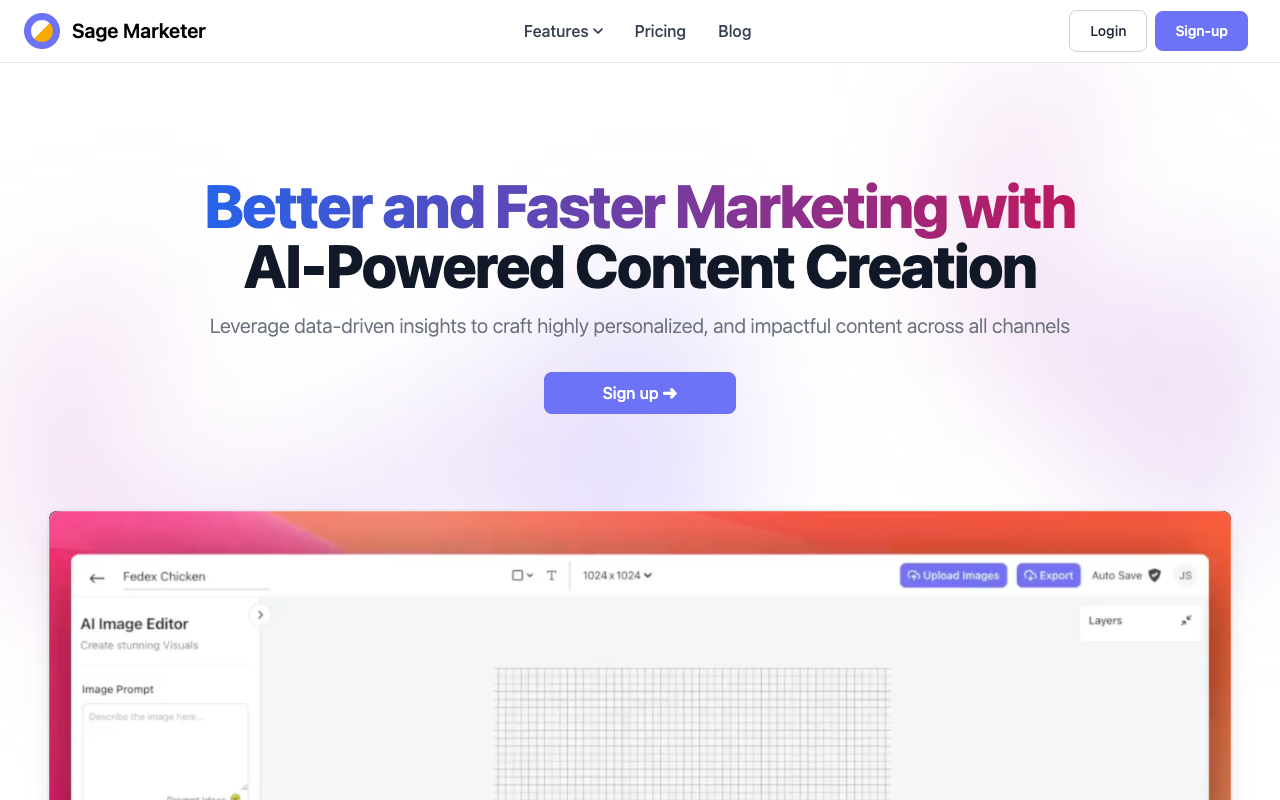 Sage Marketer (Beta) - Elevate Your Marketing with Data-Driven AI Content Creation