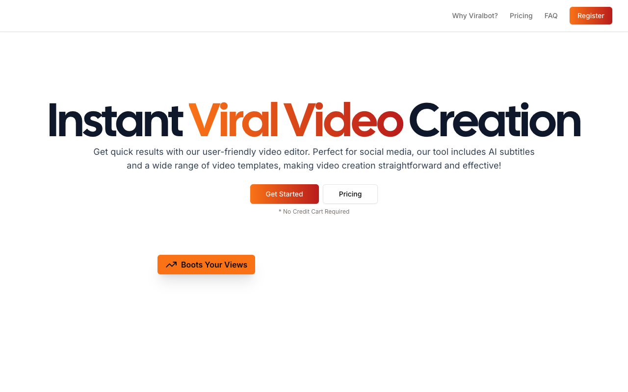 ViralBot - Generate Viral Social Media Videos with AI Subtitles