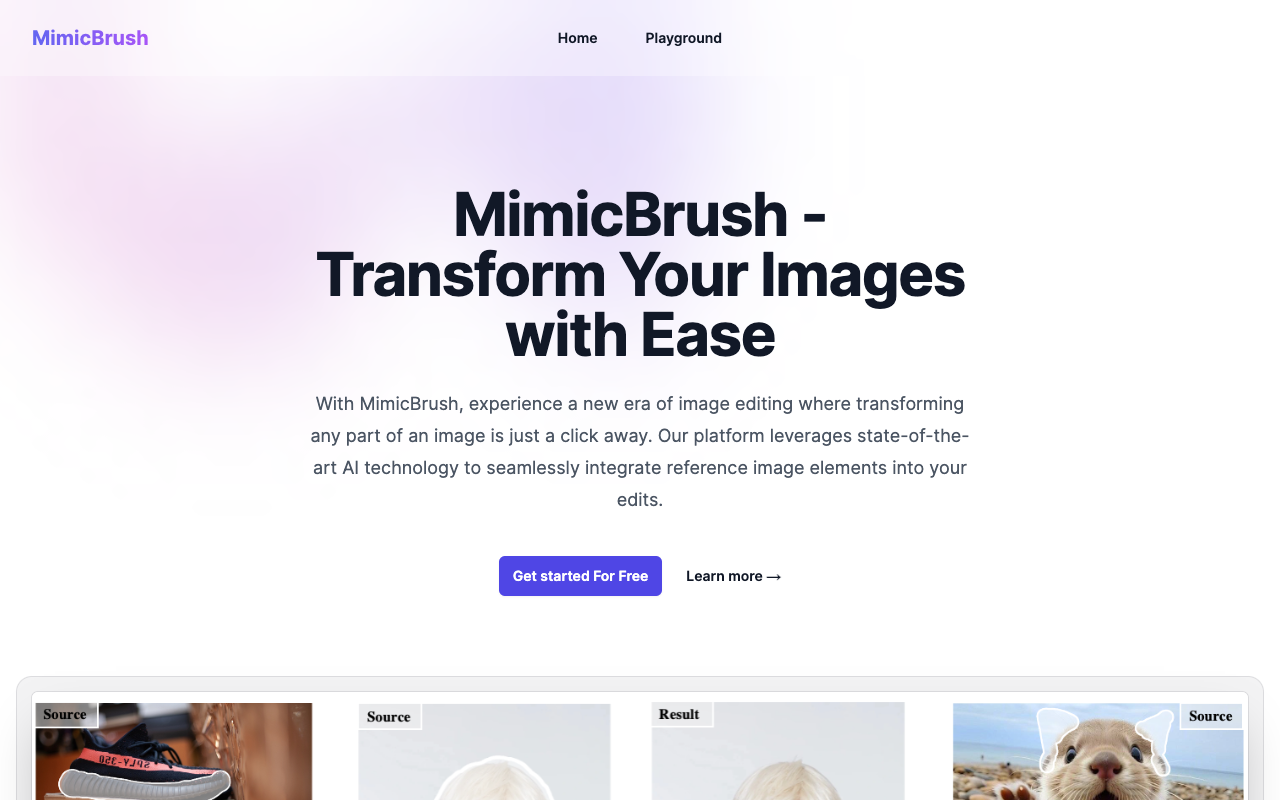 MimicBrush AI - Effortlessly Edit Images with Imitative Editing