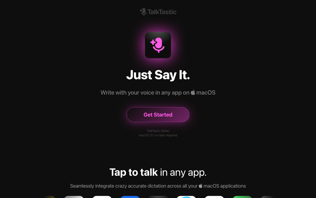 TalkTastic - Context-aware AI Voice Keyboard for macOS