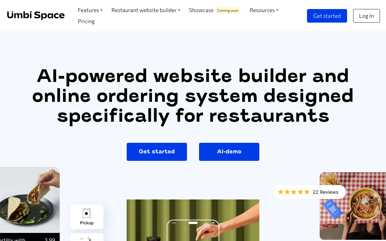 Umbi Space - AI-powered restaurant website builder and online ordering system AI Marketing