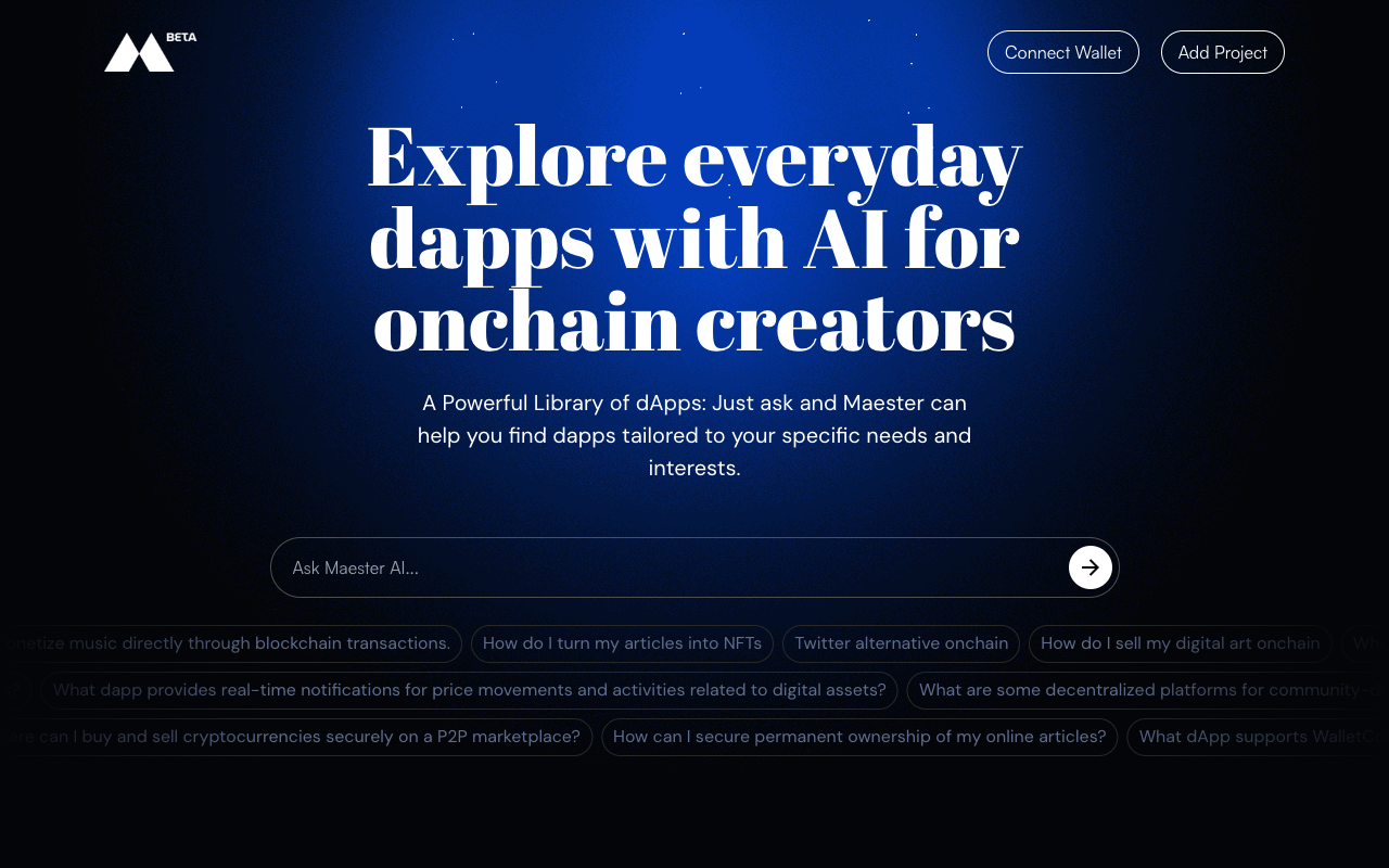 Maester - Simplifying the Discovery of DApps
