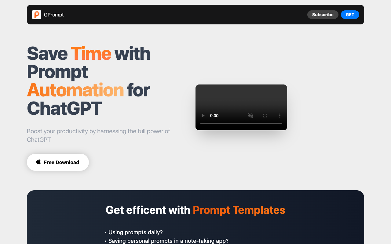 Gprompt - Save time with prompt automation