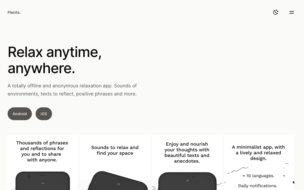 Plenits - Endless Positive Affirmations with AI in +15 Languages