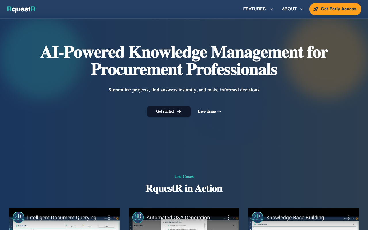 RquestR - Streamlining Procurement Processes with AI-Powered Knowledge Management