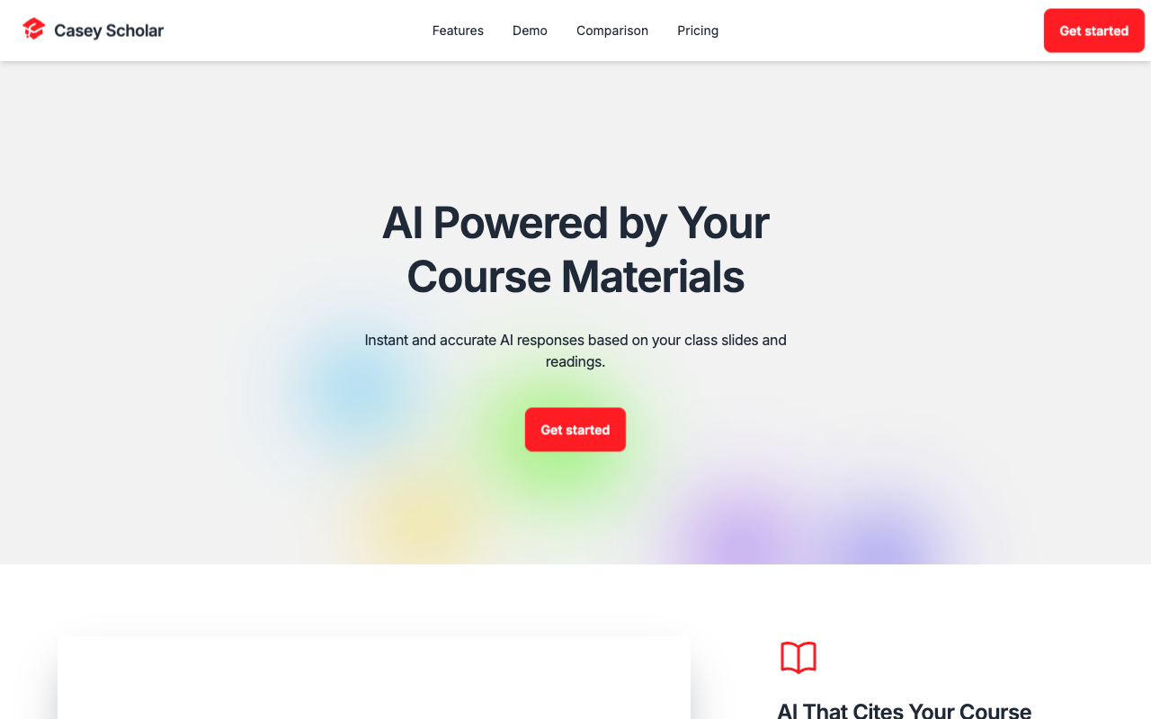 Casey Scholar - Personalized AI for your classes