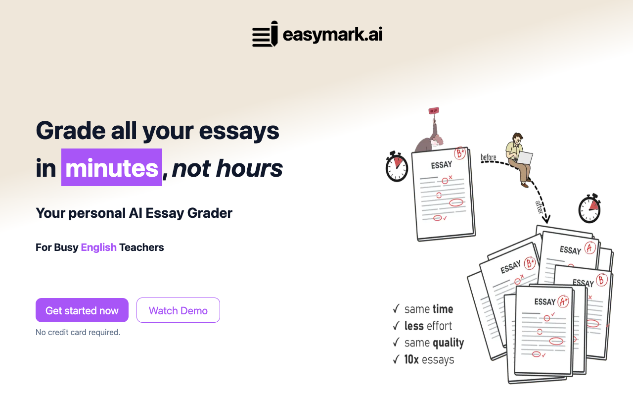 EasyMark - Efficient AI Essay Grading Solution for English Teachers AI Education
