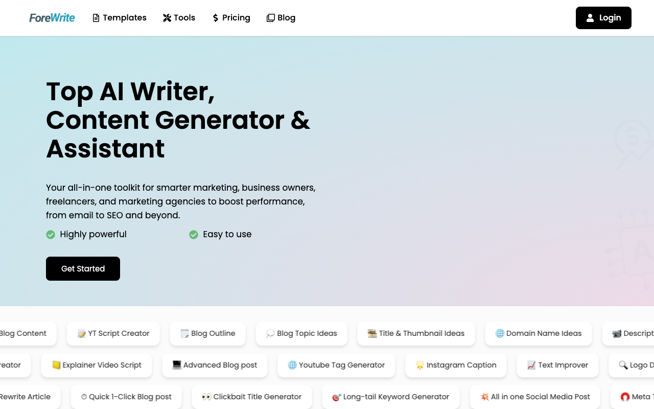 Forewrite - AI-powered content creation platform