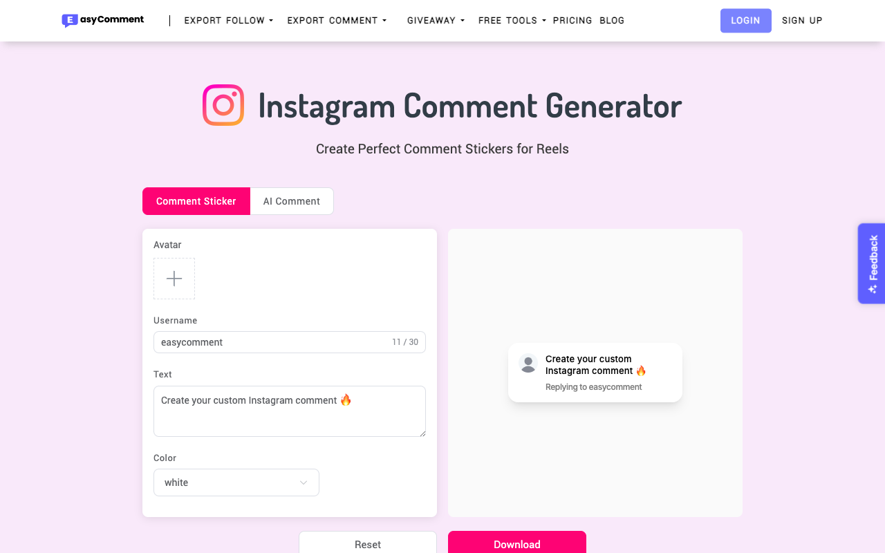 Instagram Comment Generator - Enhance Your Instagram Engagement with AI-generated Comments