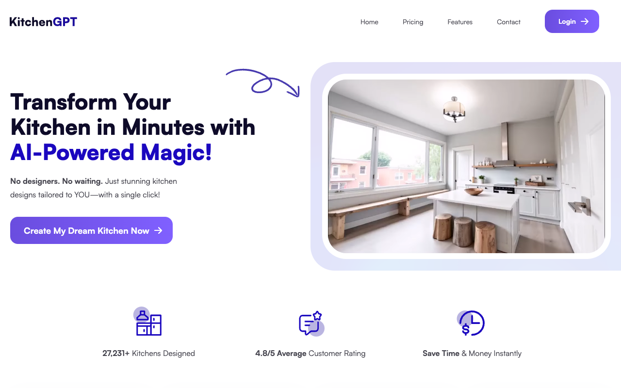 KitchenGPT - Transform Your Living Spaces with AI Interior Design