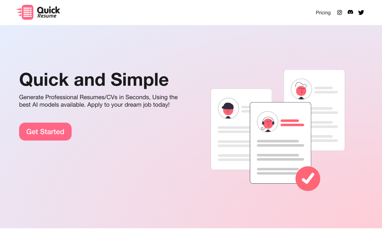Quick Resume - AI Resume Creation Tool