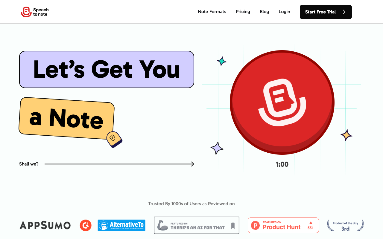 Speech to Note - Convert your speech into written notes