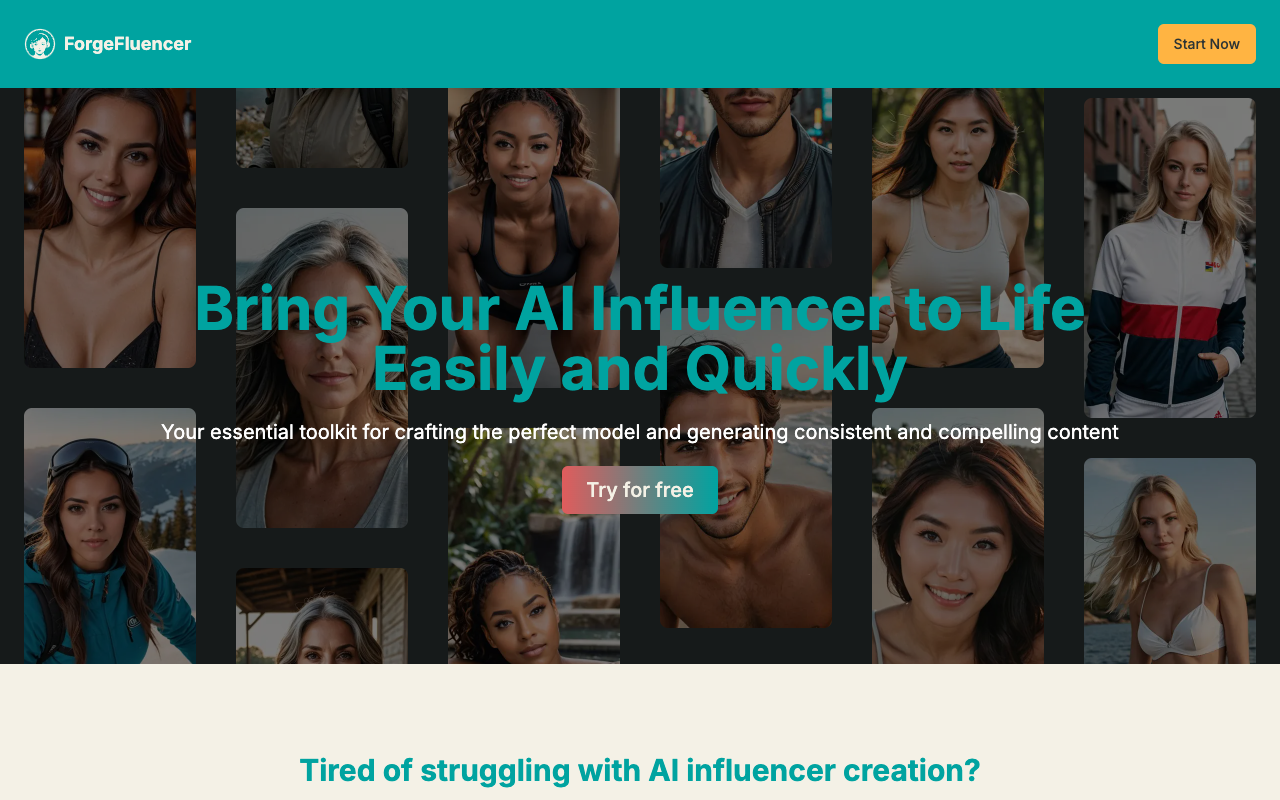 ForgeFluencer - Your All-in-One AI Influencer Creation Tool