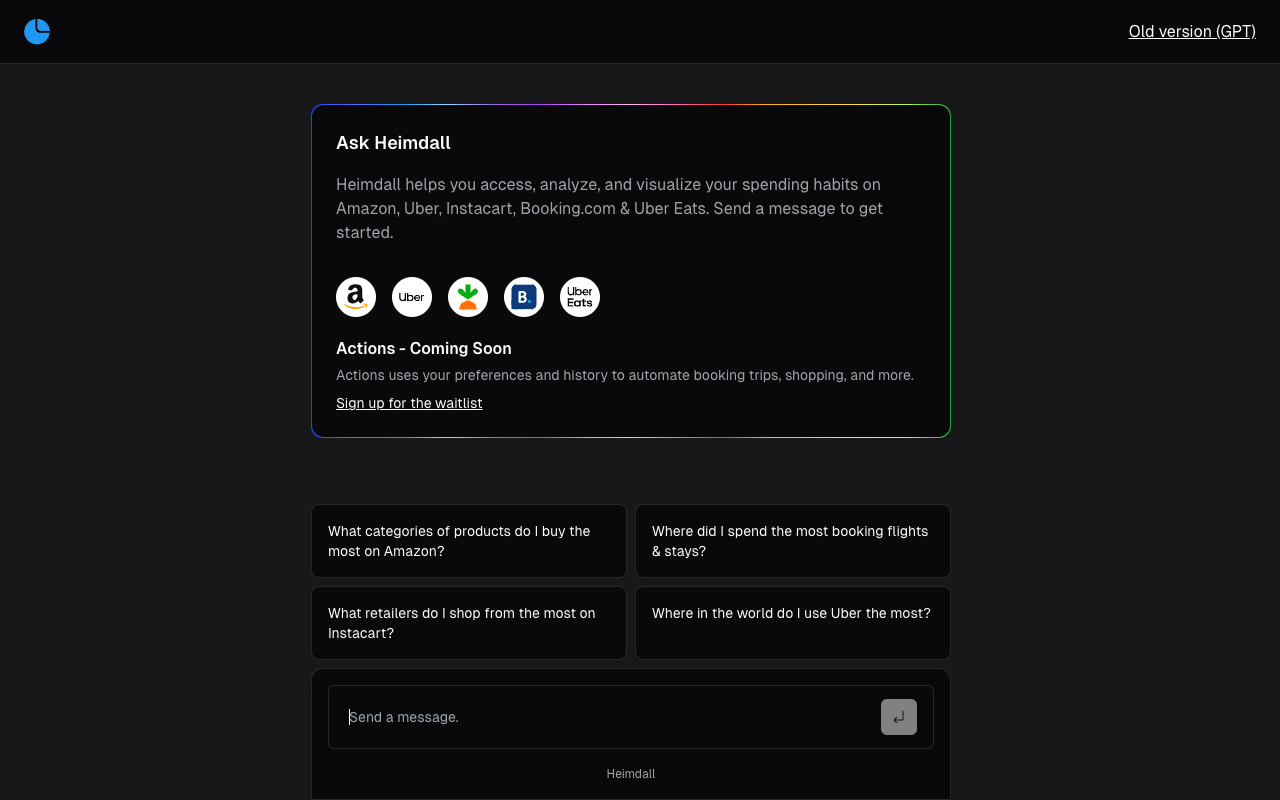 Heimdall GPT - AI for Tracking Spending Habits on Various Platforms