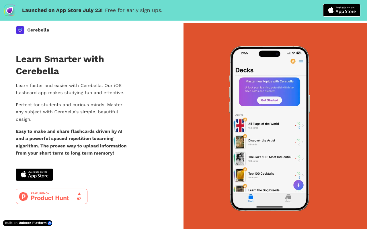 Cerebella - Revolutionizing Learning with AI Flash Cards