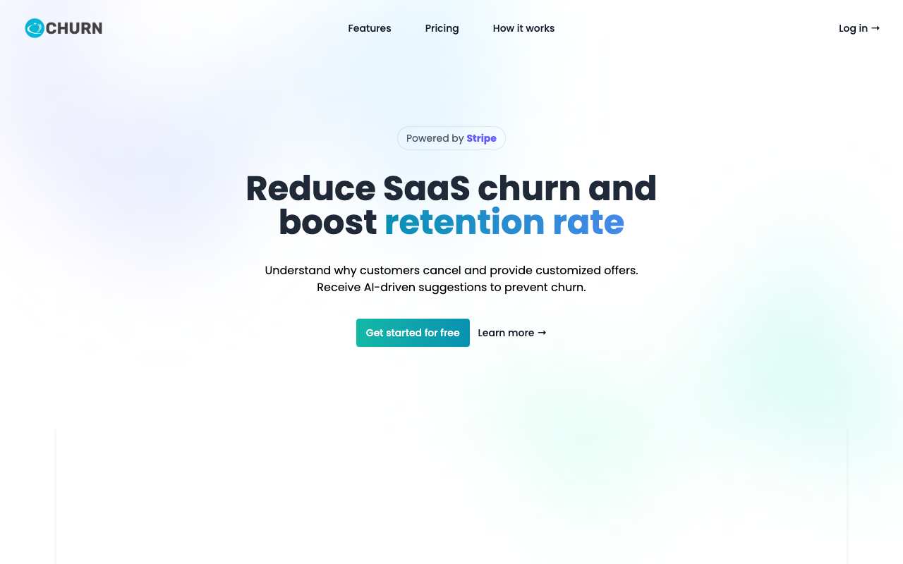 Echurn - Enhance Customer Retention with Intuitive Cancellation Flow SaaS Customer Retention