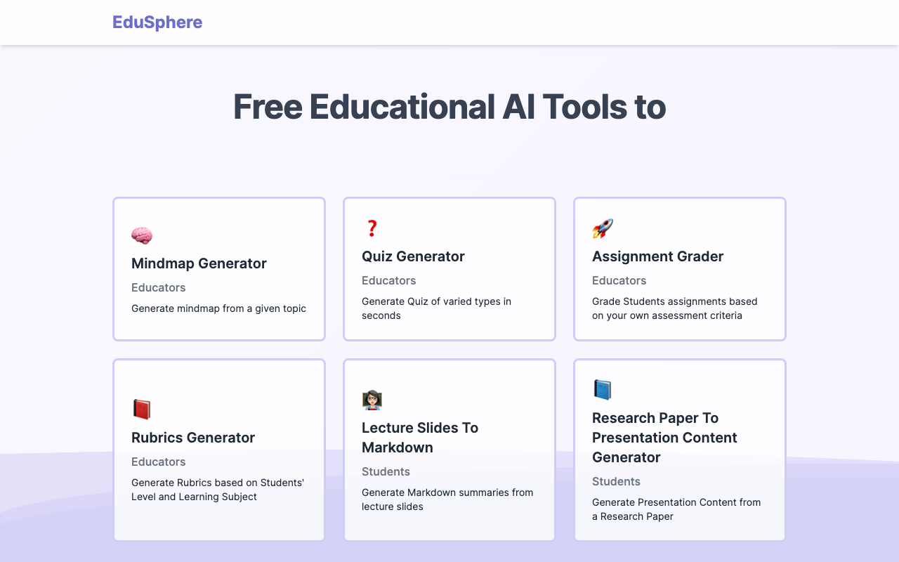 EduSphere - Revolutionizing Education with AI Automation AI Education