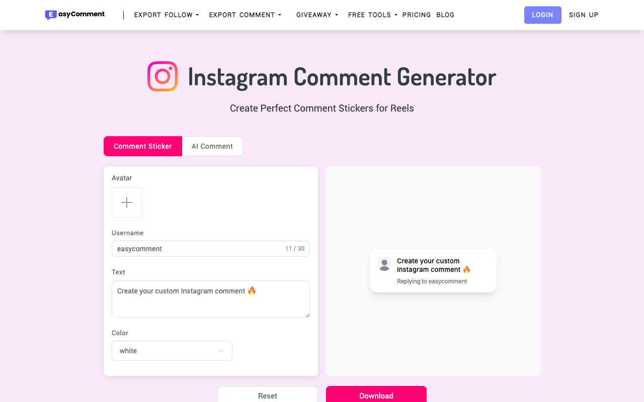 Instagram Comment Generator - Simplifying Comment Creation with AI Technology