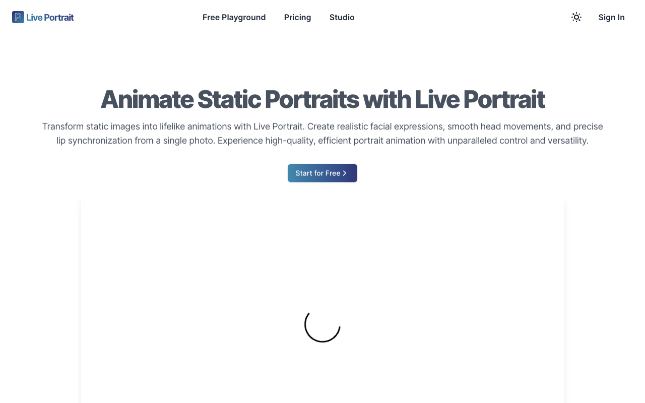 Live Portrait - Turn Static Photos into Dynamic Videos AI Animation