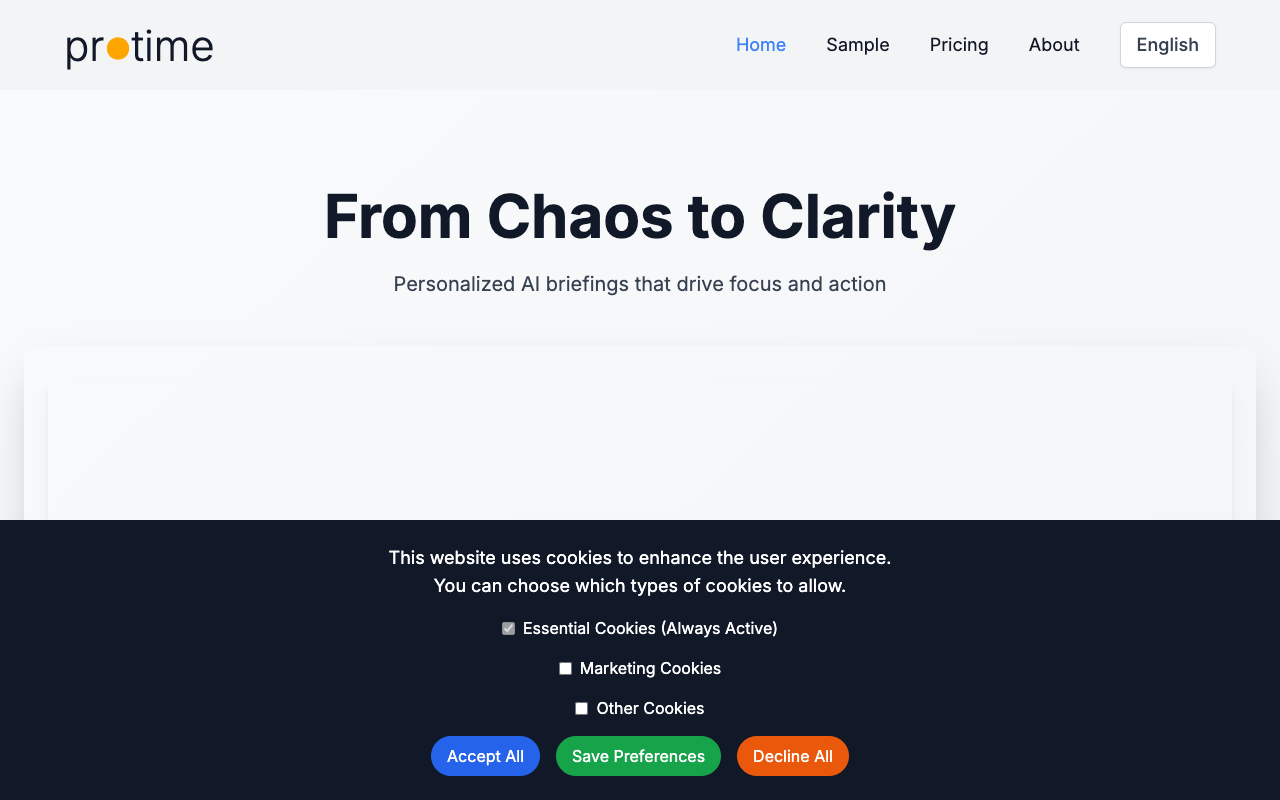 Protime - AI-powered Newsreader and Productivity Assistant