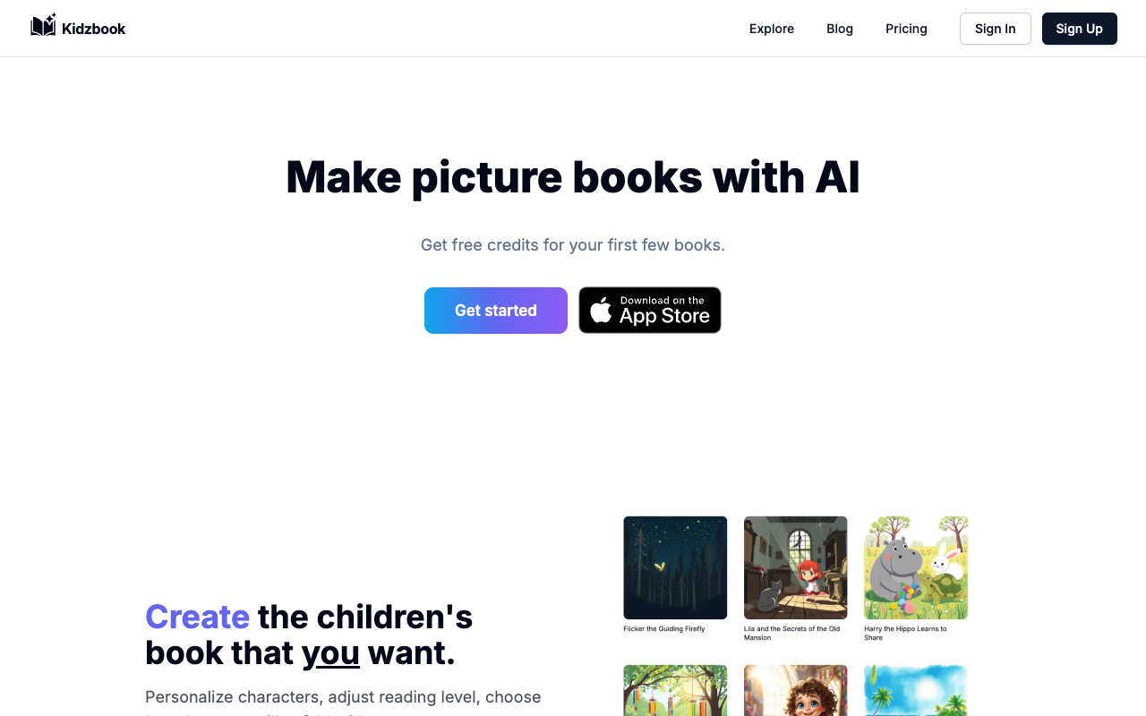Kidzbook Beta - Create and print children’s books in multiple languages Education Language Learning
