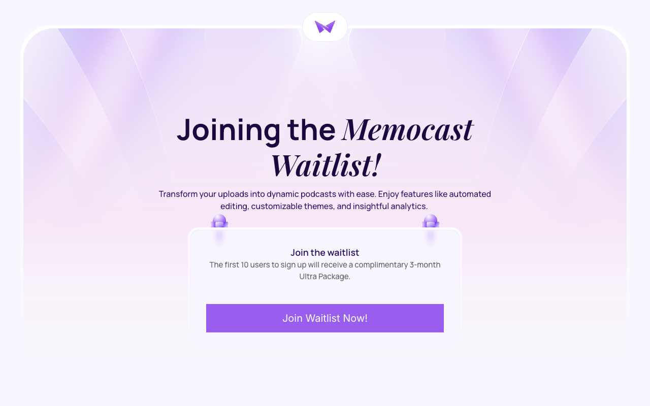 Memocast - Your AI-Powered Podcast Studio