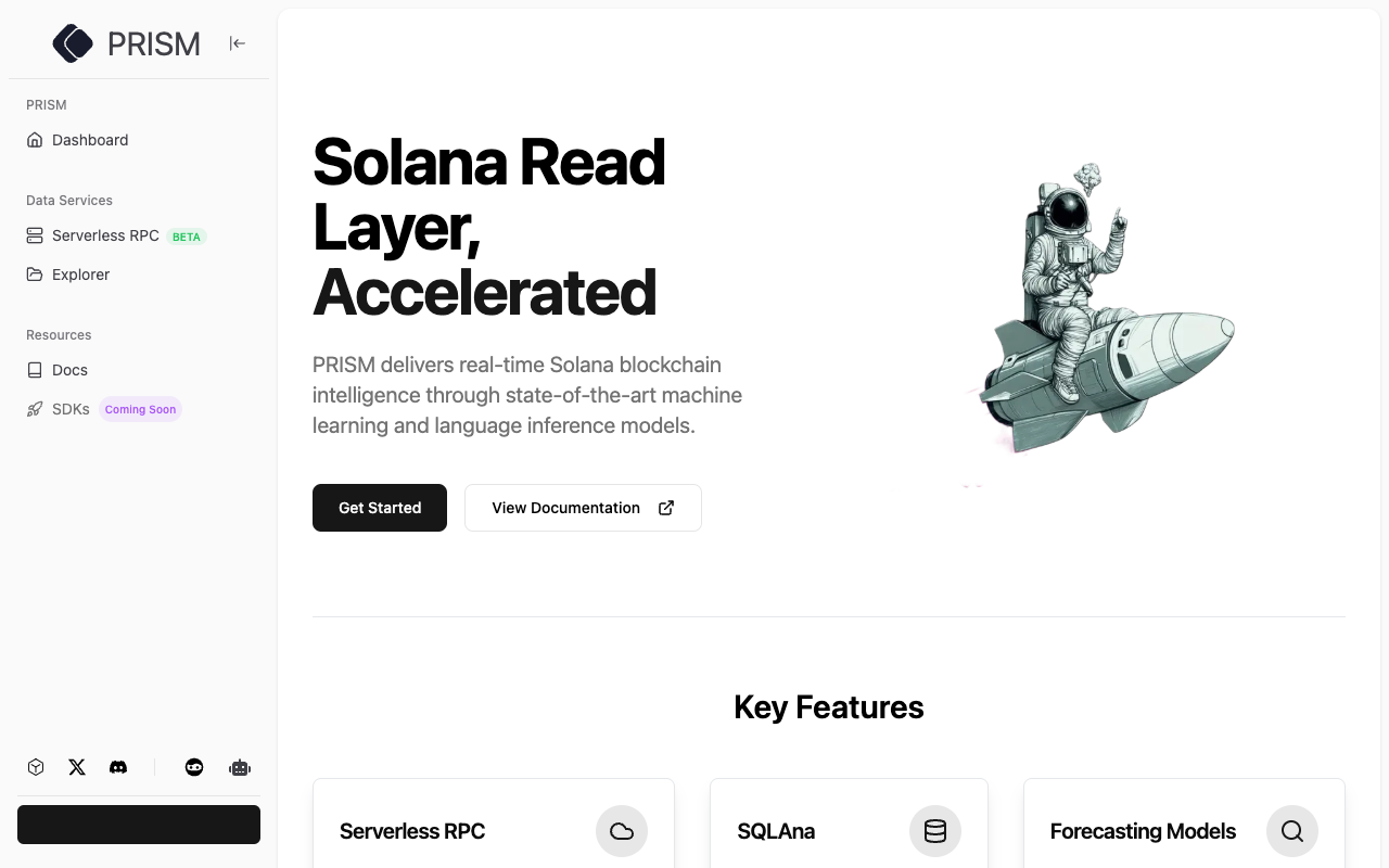 PRISM - Empower Your Solana Projects with AI Agents and Machine Learning Models