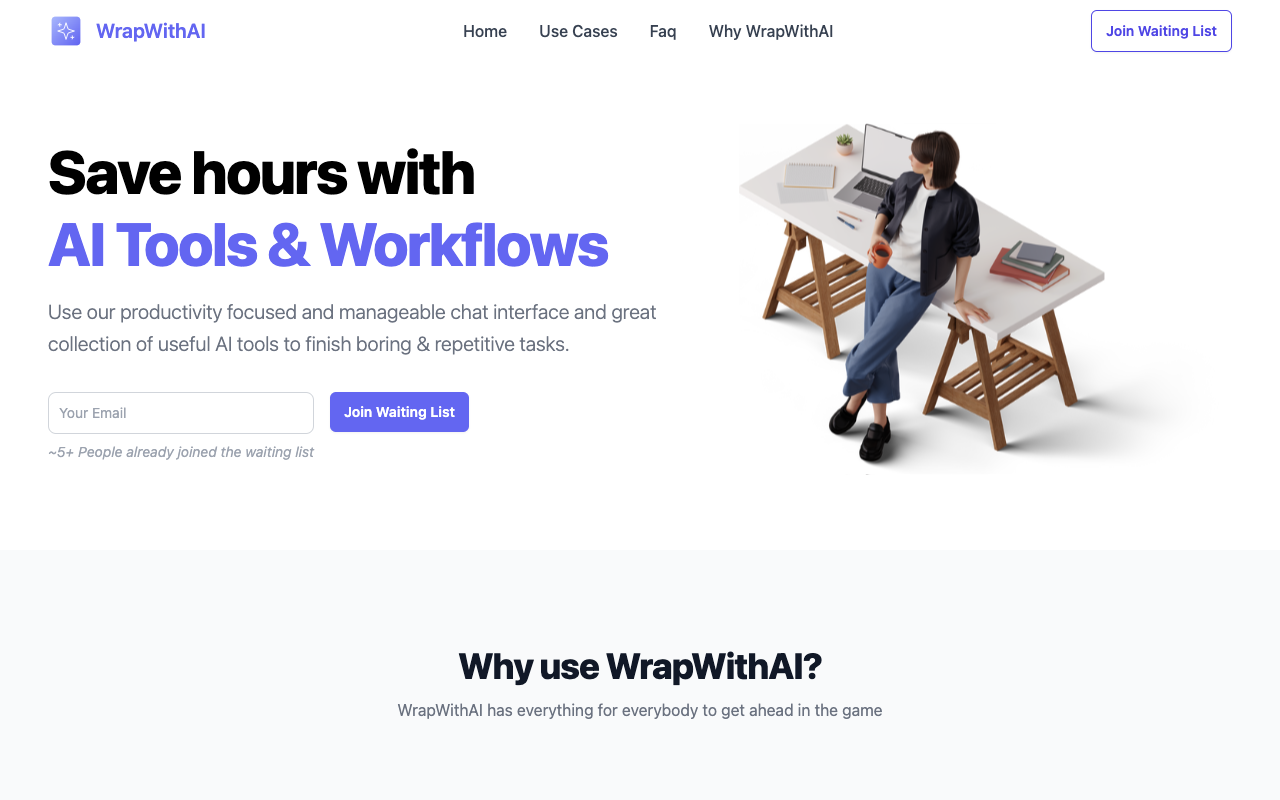 WrapWithAI - Boost Productivity with AI Tools and Workflows