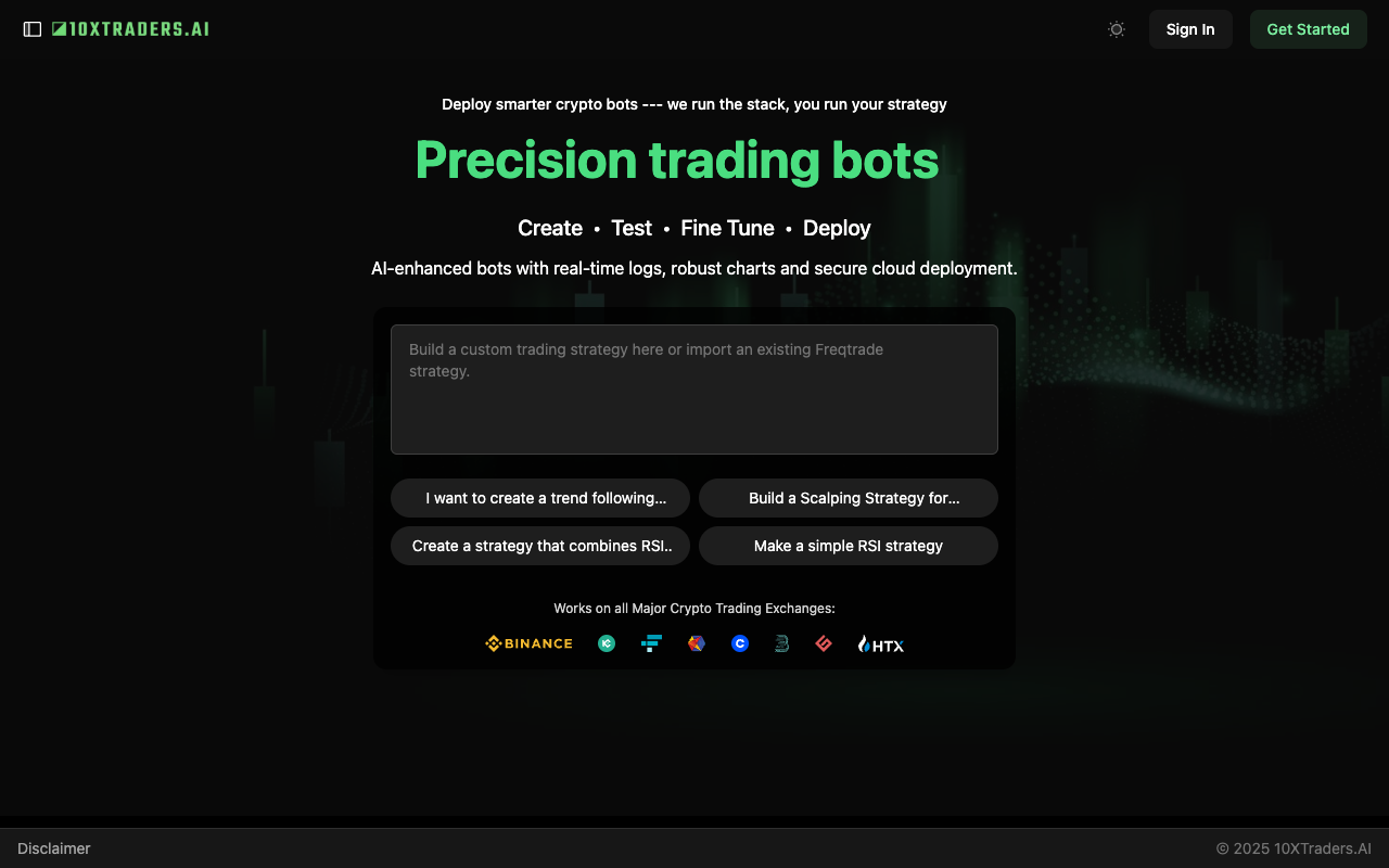10XTraders.AI - AI-Powered Trading Software