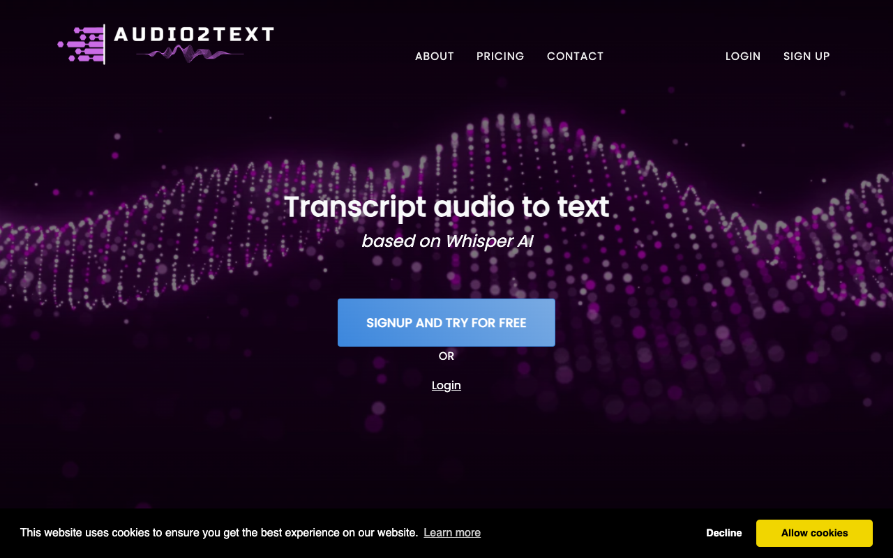 Audio2Text - Easy and Accurate Audio Transcription Service AI Transcription