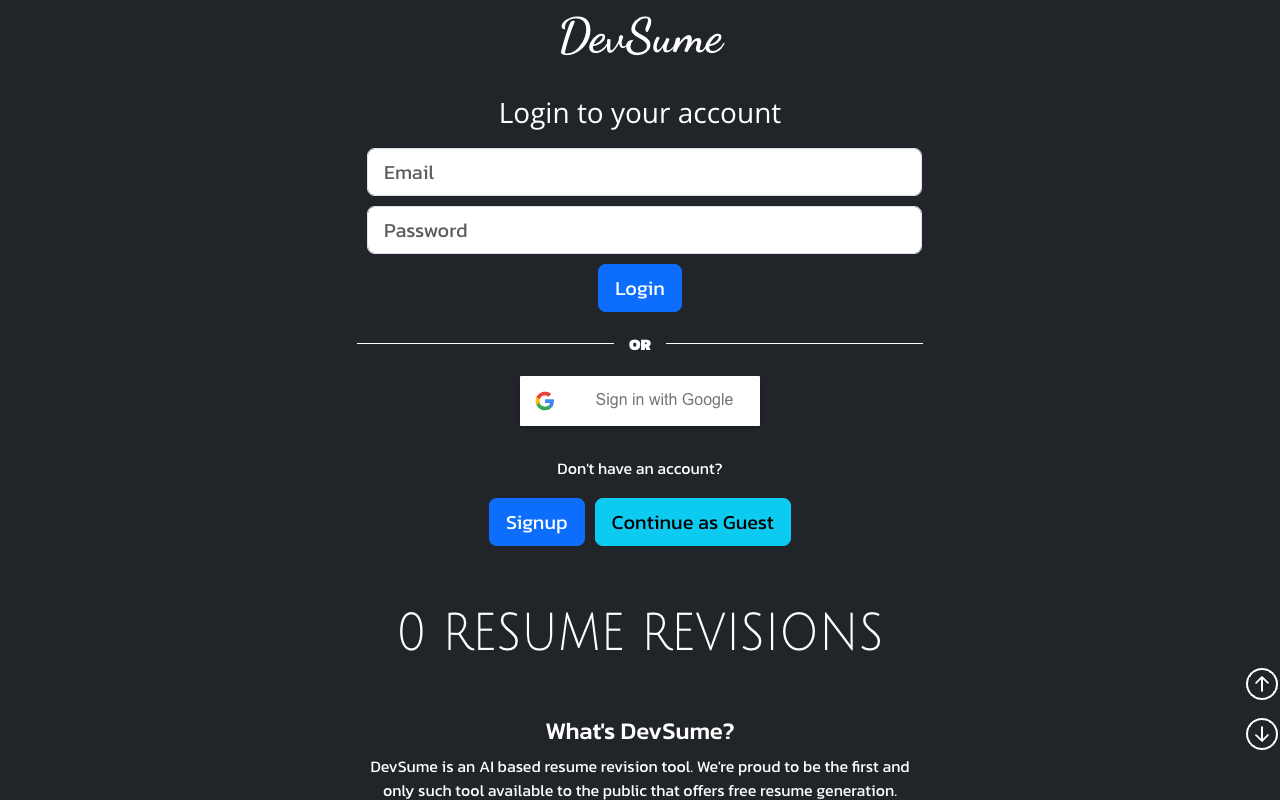 DevSume - Enhance Your Resume with AI Technology