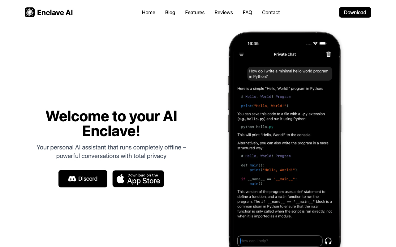 Enclave AI - Your Private AI Assistant