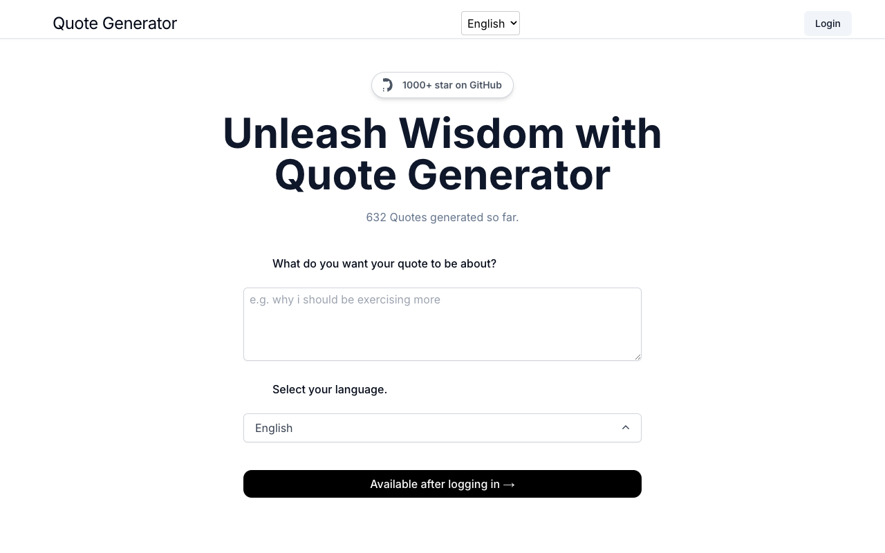 Quote Generator - Your Source for Unique AI-Generated Quotes