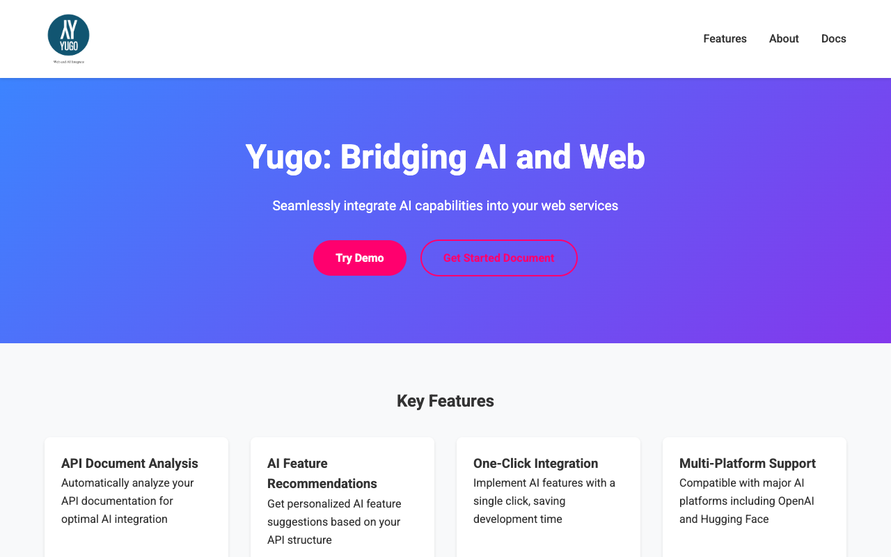 Yugo - Revolutionizing AI Integration for Web Developers