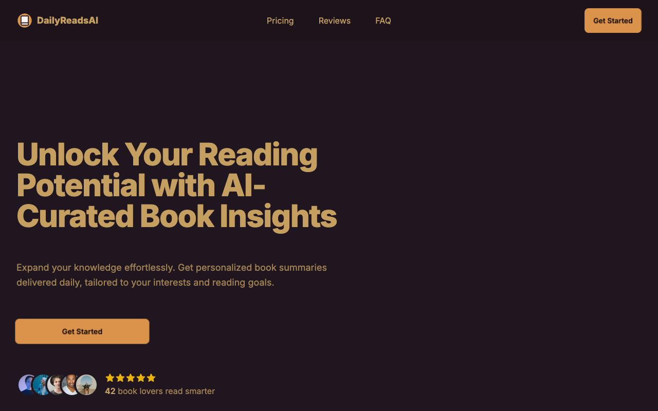 DailyReadsAI - Your Personalized Book Excerpt Companion