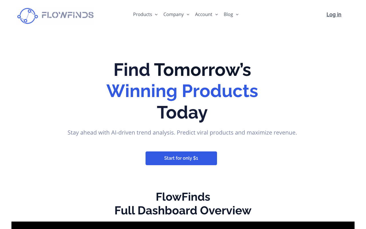 FlowFinds.me - AI-driven Trend Prediction for Dropshipping Businesses