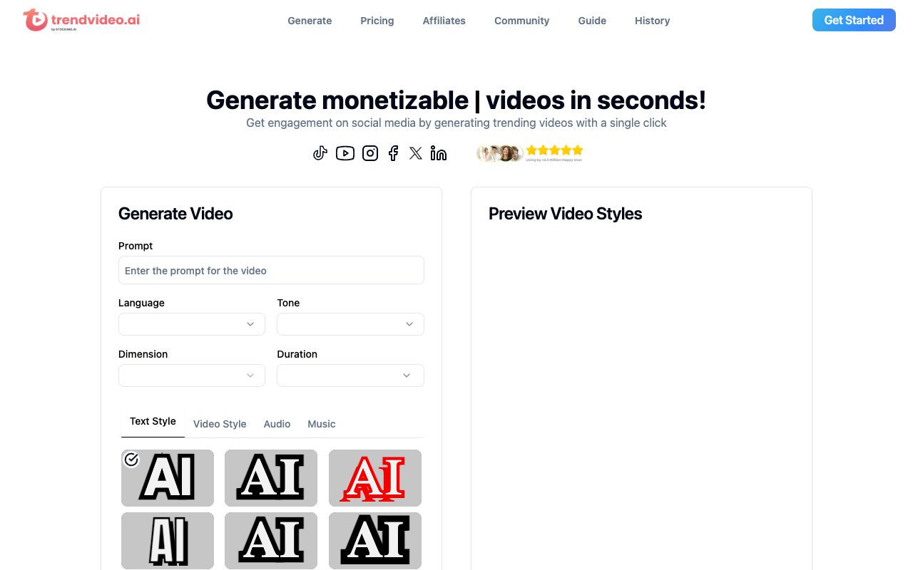 TrendVideo AI - Revolutionizing Video Creation with AI Technology AI Video