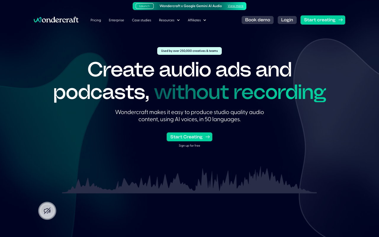 Wondercraft - Simplifying Audio Creation with AI Technology