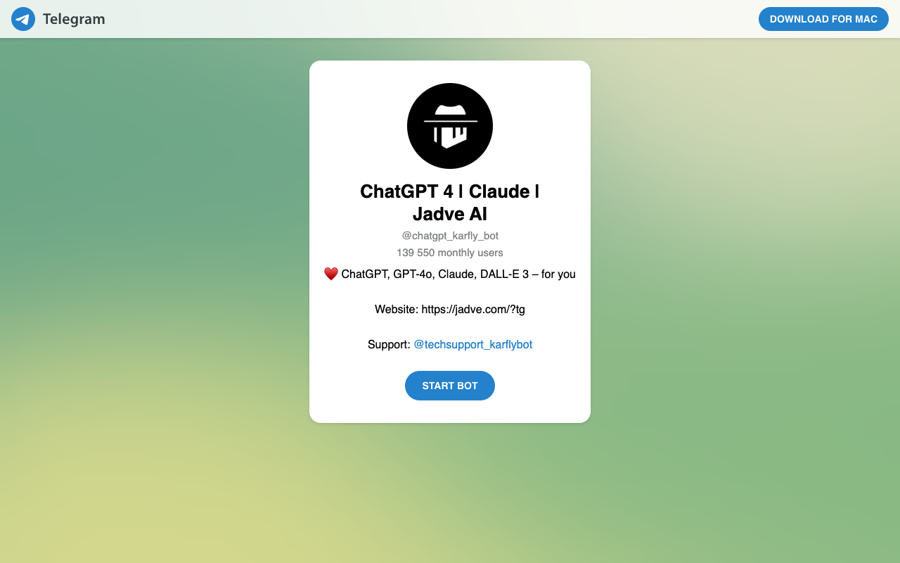 ChatGPT Karfly Bot - Your Ultimate AI Assistant on Telegram MobileGPT GPTbot