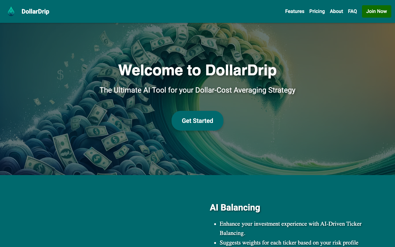 DollarDrip - Simplifying Investing with AI-Powered Dollar-Cost Averaging
