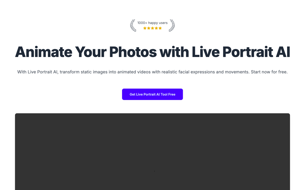 Live Portrait AI Tool - Transforming static images into lifelike animations