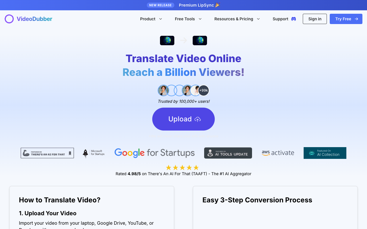 VideoDubber - Streamlined Video Translation with Voice Cloning