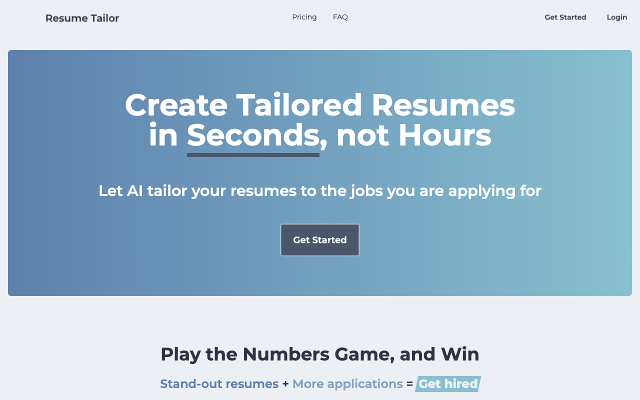 Resume Tailor - Your AI-Powered Resume Creation Assistant
